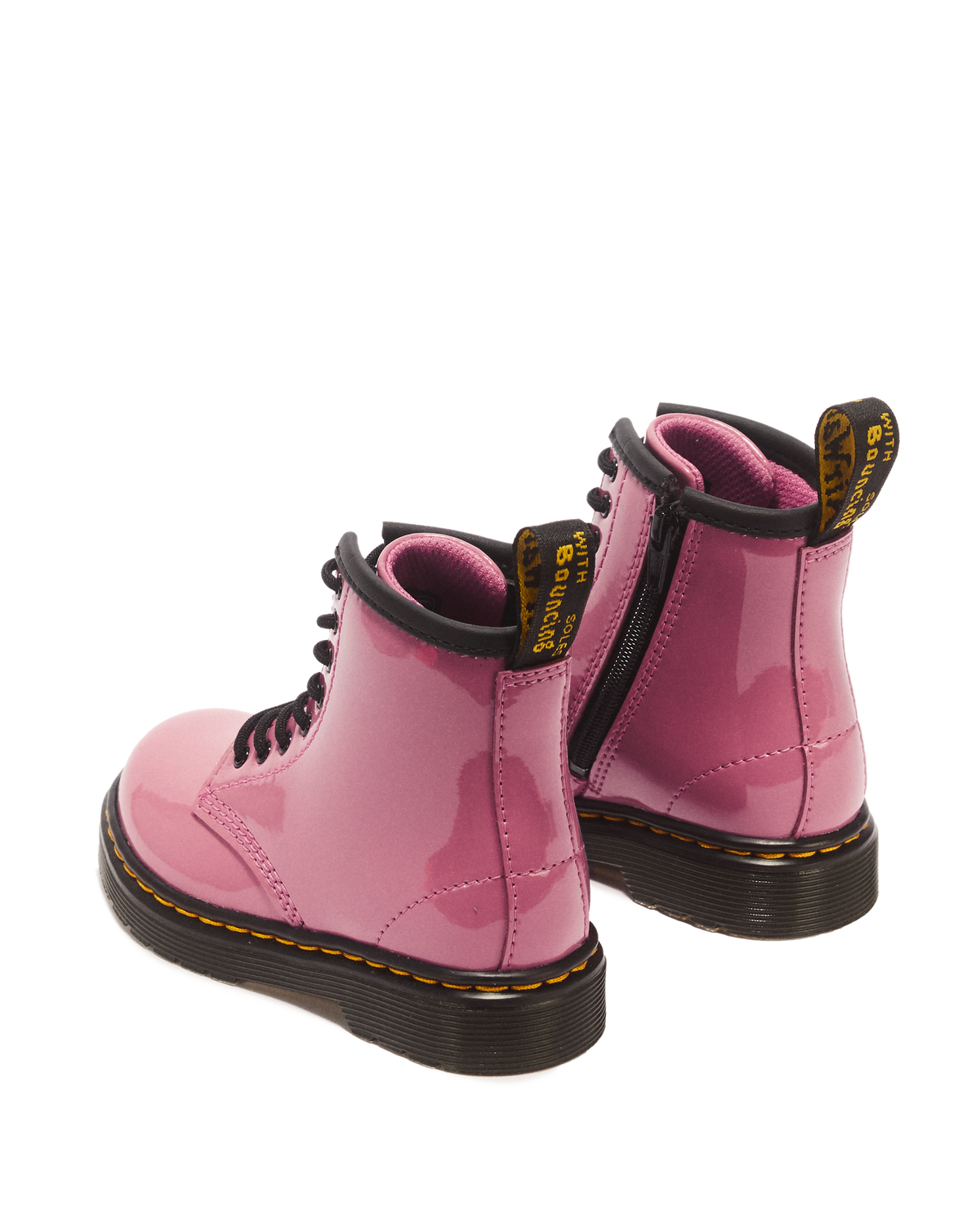 Toddler 1460 Patent Lamper Leather Boots in DMs Pink