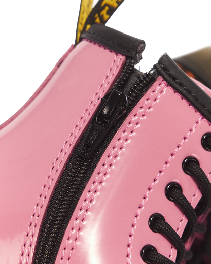 Toddler 1460 Patent Lamper Leather Boots in DMs Pink