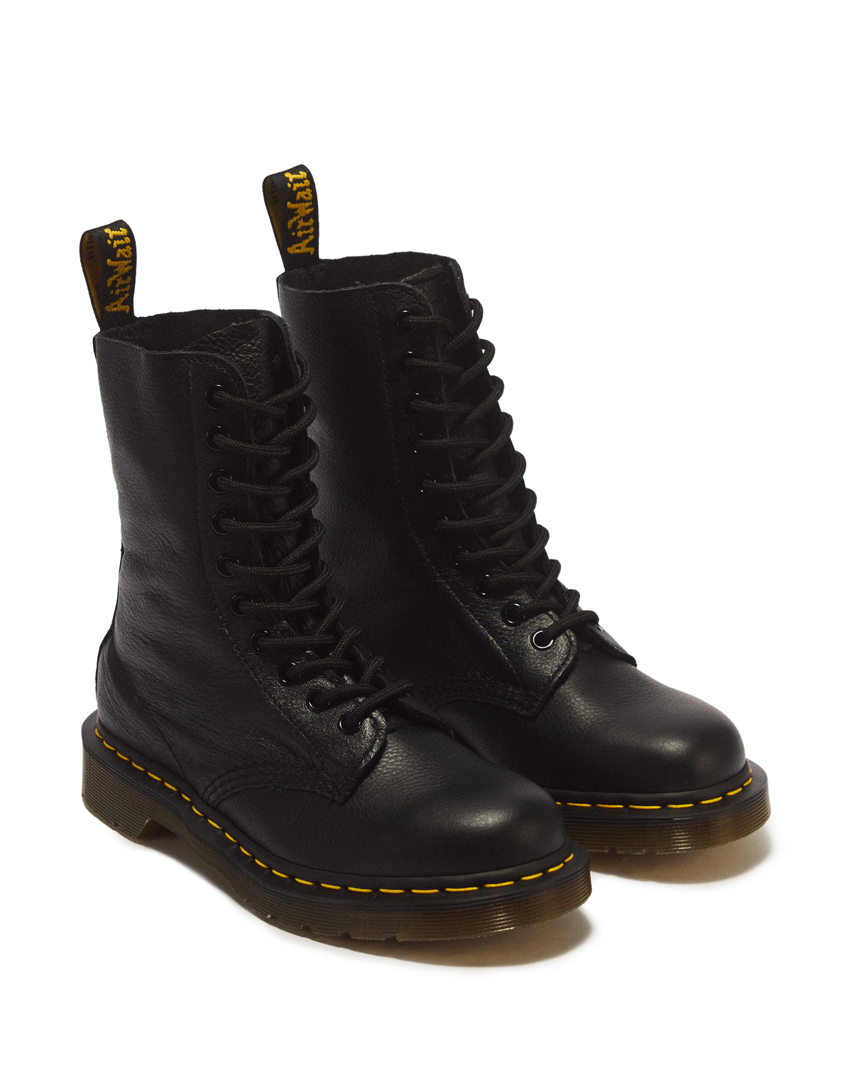 1490 Virginia Leather Mid Calf Boots in Black