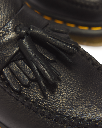 Adrian Women's Virginia Leather Tassel Loafers in Black
