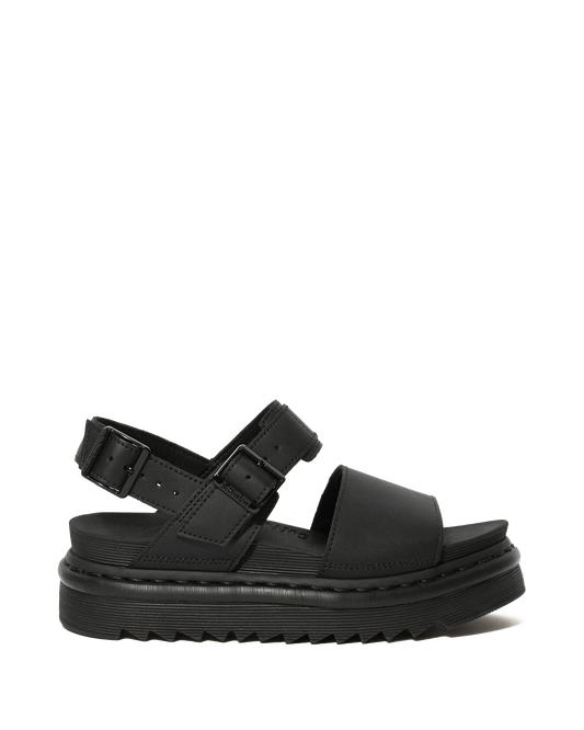 Voss Women's Leather Strap Sandals in Black