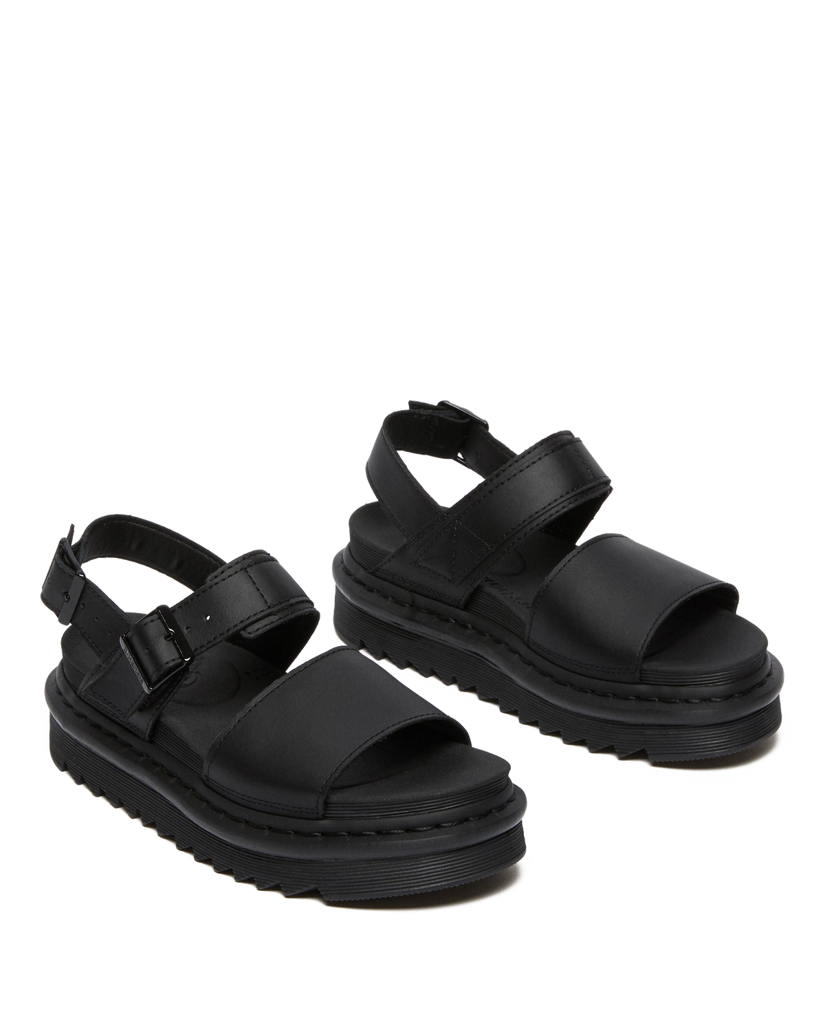 Voss Women's Leather Strap Sandals in Black