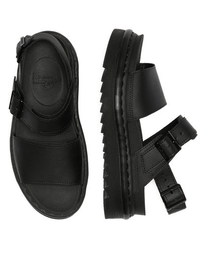 Voss Women's Leather Strap Sandals in Black