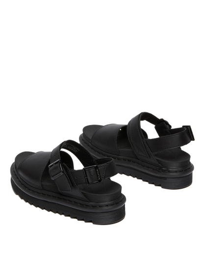 Voss Women's Leather Strap Sandals in Black