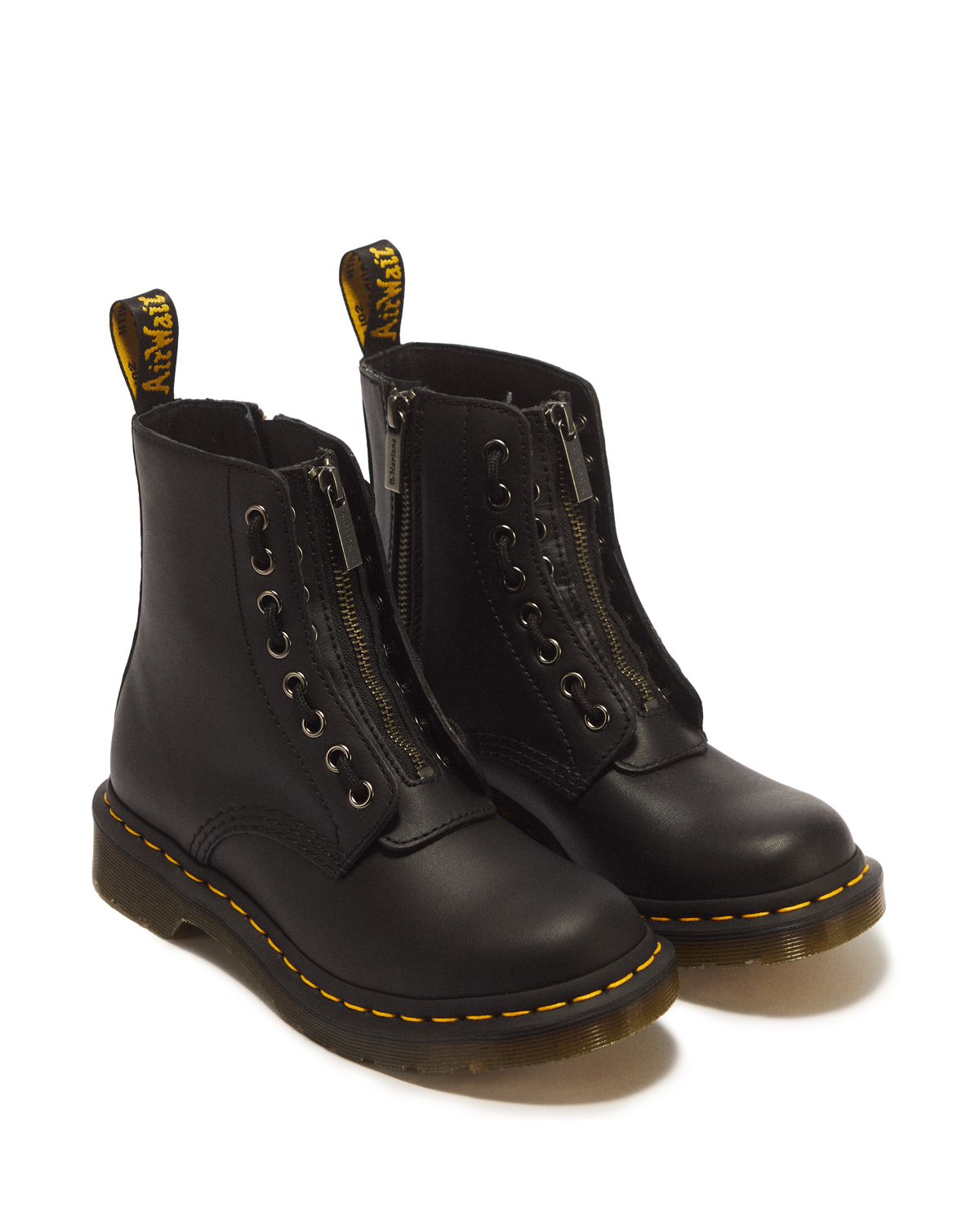 1460 Women's Pascal Nappa Zipper Boots in Black