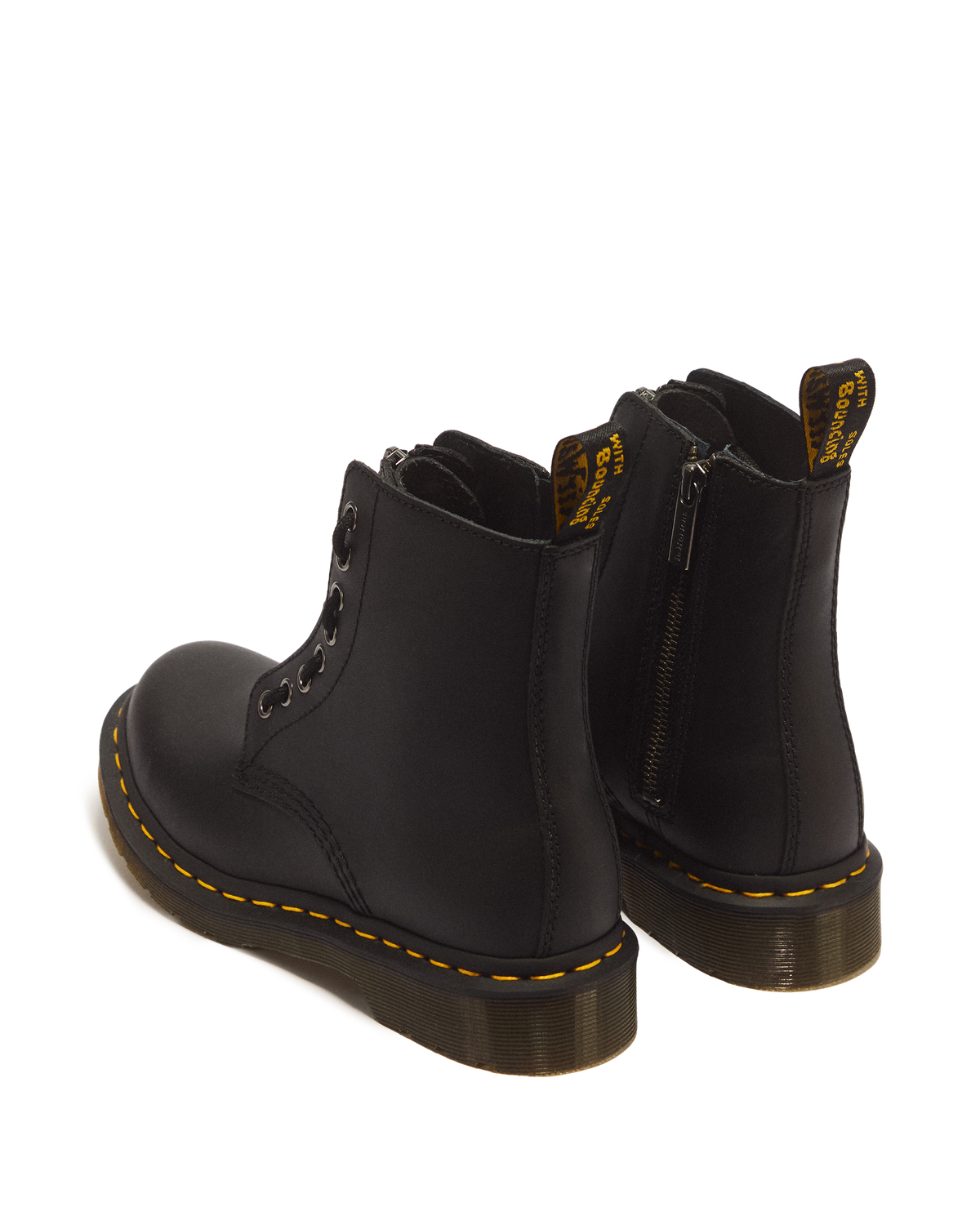 1460 Women's Pascal Nappa Zipper Boots in Black