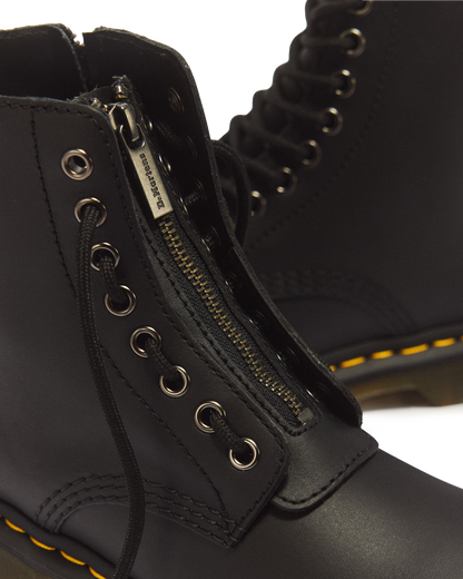 1460 Women's Pascal Nappa Zipper Boots in Black