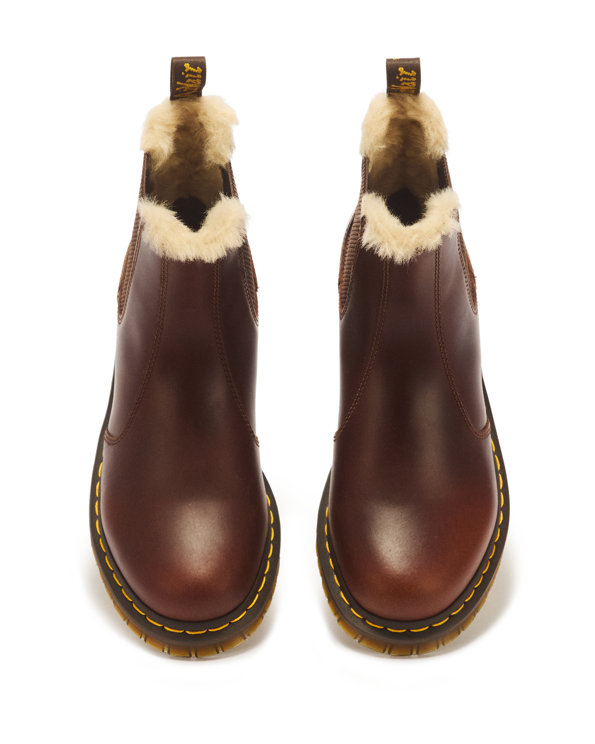 2976 Women's Faux Fur Lined Chelsea Boots in Butterscotch