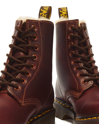 1460 Women's Faux Fur Lined Lace Up Boots in Butterscotch