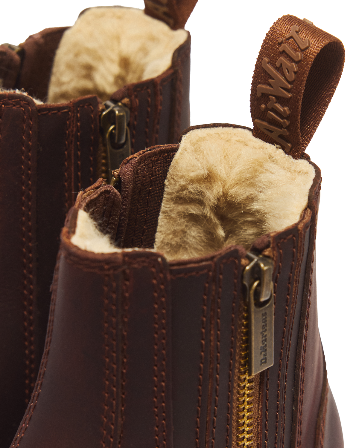 2976 Women's DM's Wintergrip Zip Chelsea Boots in Brown