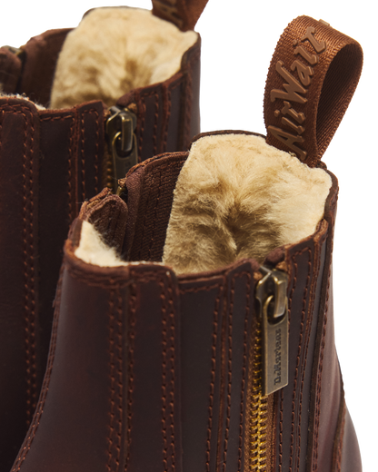 2976 Women's DM's Wintergrip Zip Chelsea Boots in Brown
