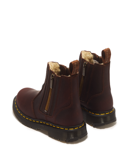 2976 Women's DM's Wintergrip Zip Chelsea Boots in Brown