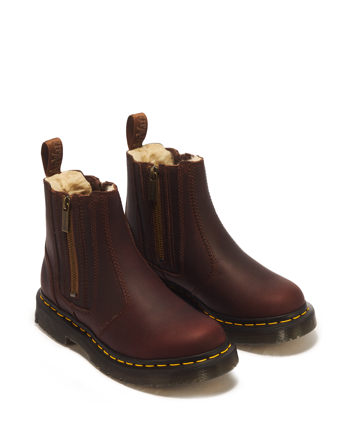 2976 Women's DM's Wintergrip Zip Chelsea Boots in Brown