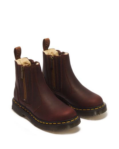 2976 Women's DM's Wintergrip Zip Chelsea Boots in Brown