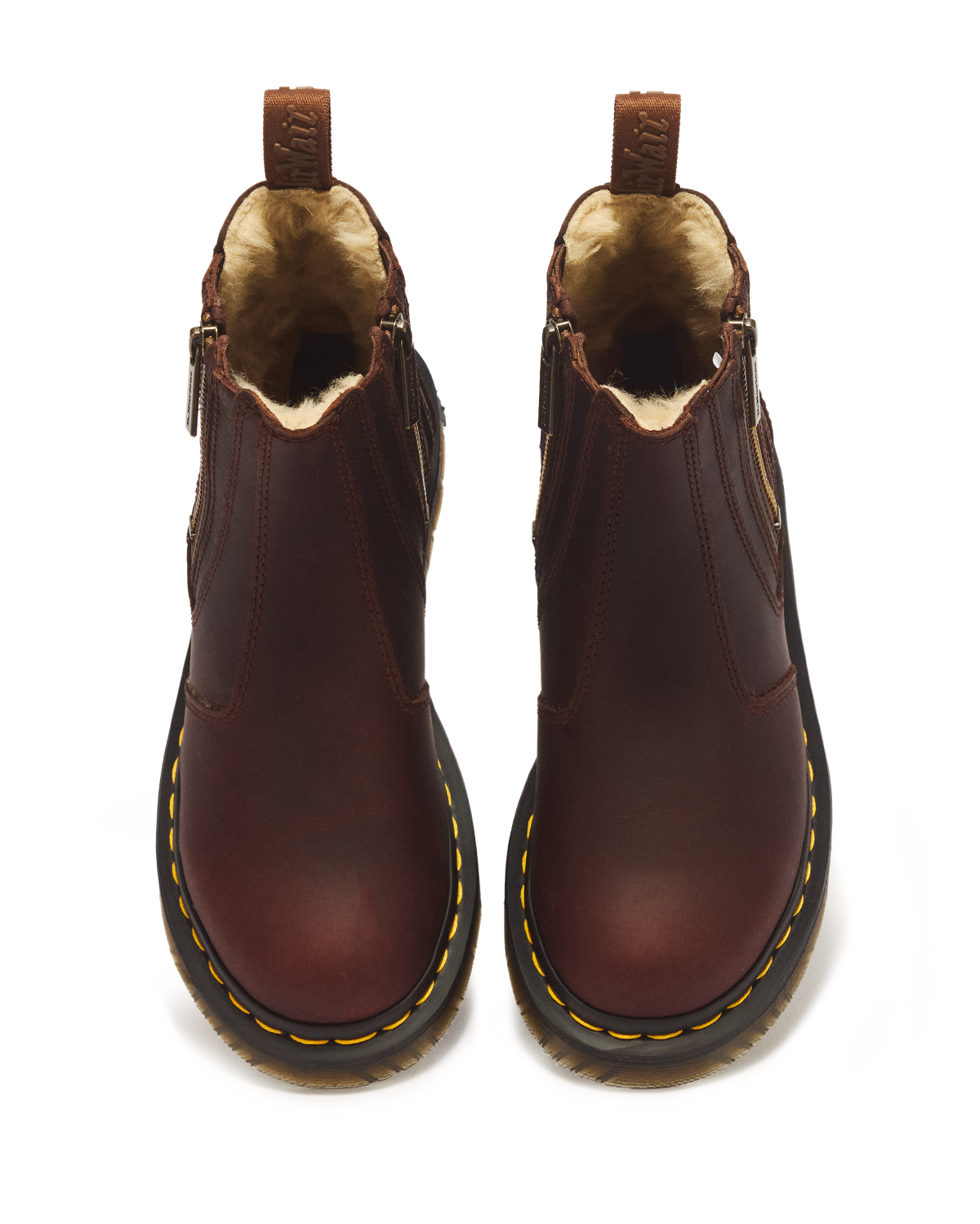 2976 Women's DM's Wintergrip Zip Chelsea Boots in Brown