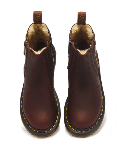 2976 Women's DM's Wintergrip Zip Chelsea Boots in Brown