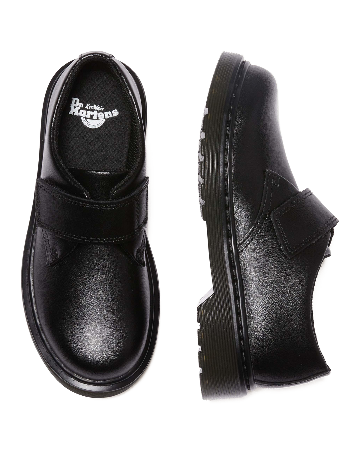 Junior Kamron Velcro Oxford Shoes in Black
