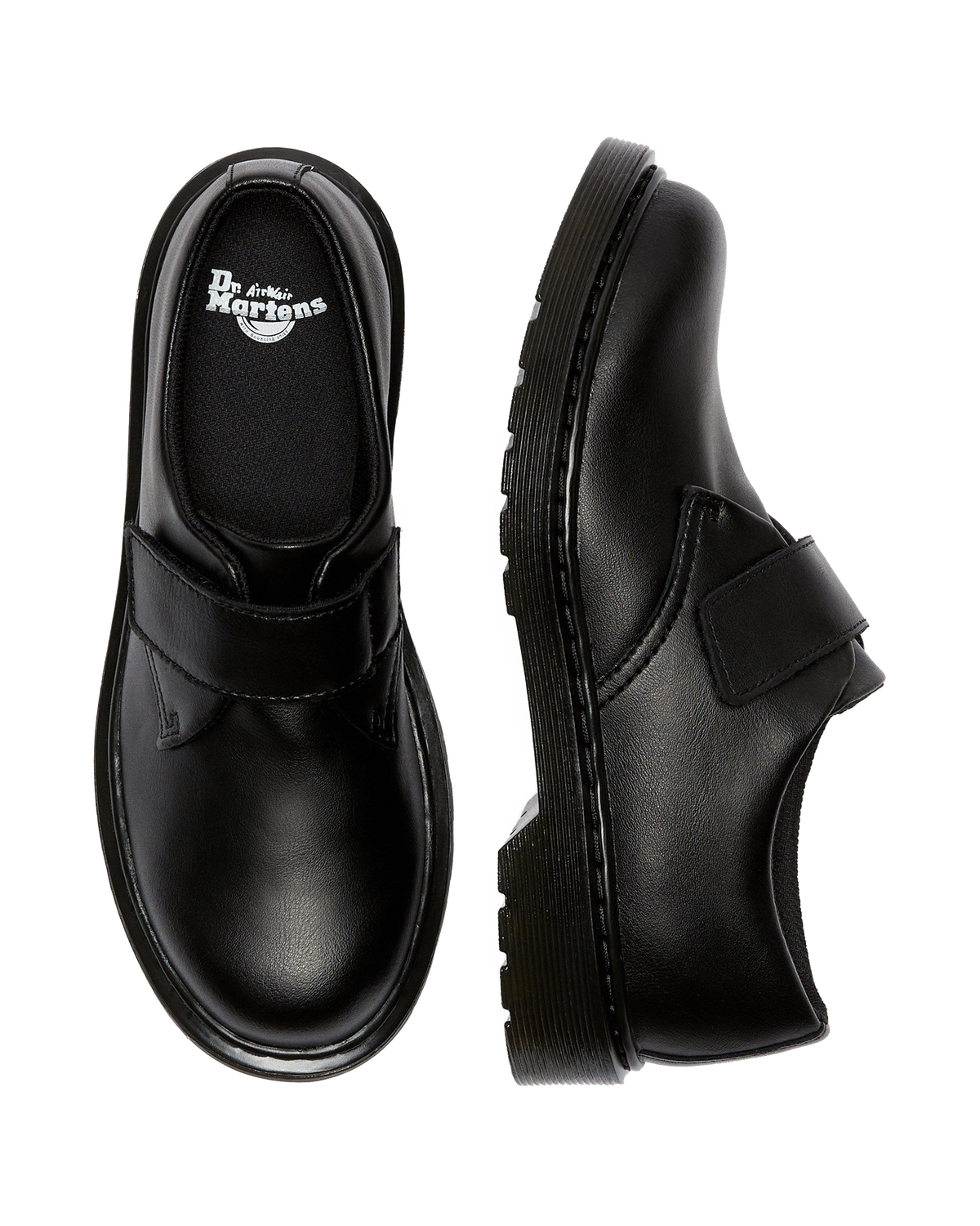 Youth Kamron Velcro Oxford Shoes in Black