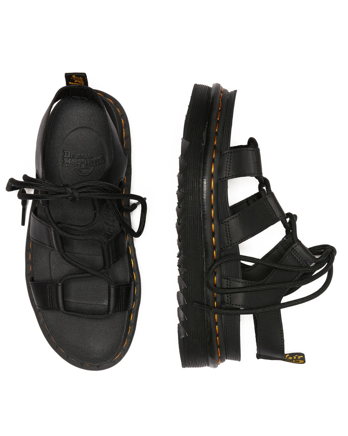 Nartilla Women's Leather Gladiator Sandals in Black
