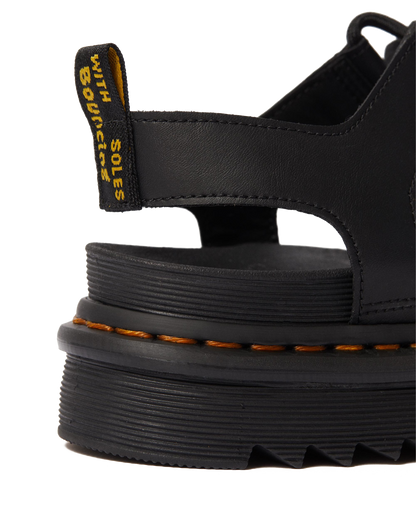 Nartilla Women's Leather Gladiator Sandals in Black