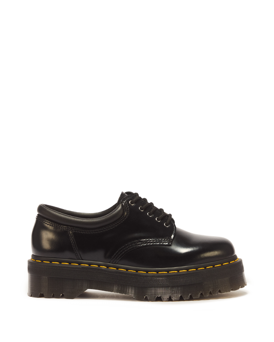 8053 Leather Platform Casual Shoes in Black