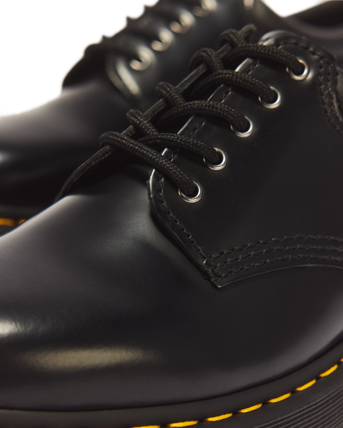 8053 Leather Platform Casual Shoes in Black