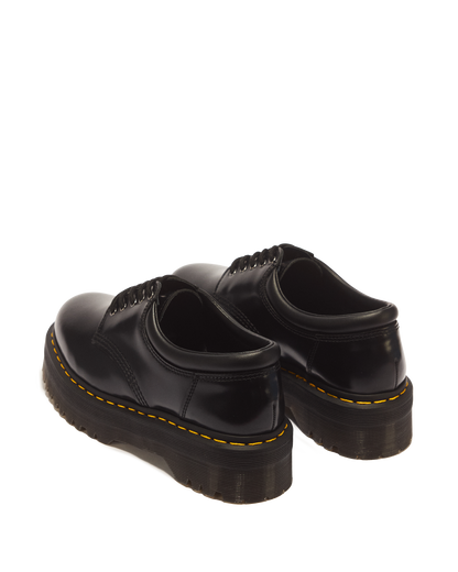 8053 Leather Platform Casual Shoes in Black