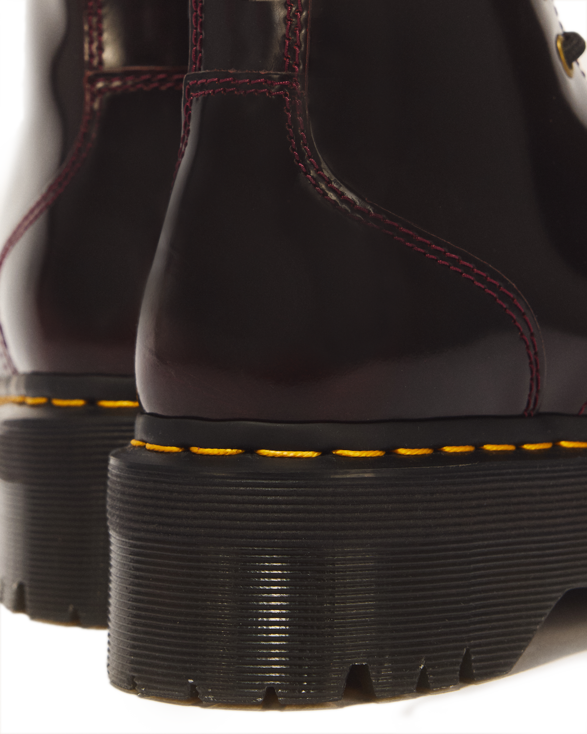 Jadon Arcadia Leather Platform Boots in Cherry Red Arcadia