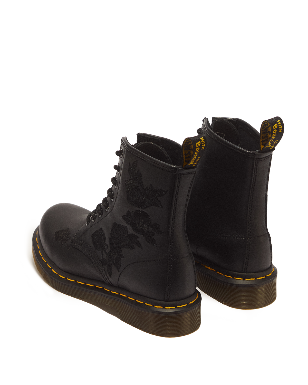 1460 Vonda Mono Women's Floral Boots in Black