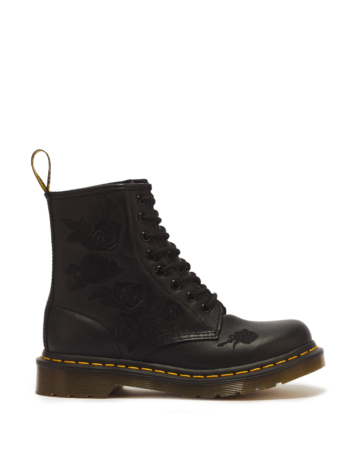 1460 Vonda Mono Women's Floral Boots in Black