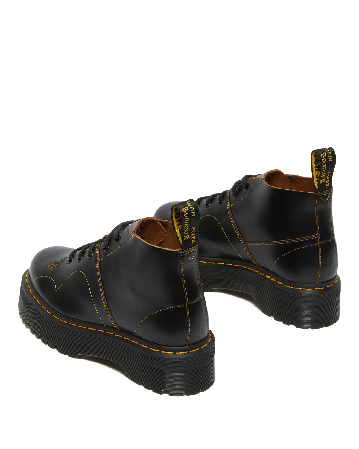 Church Platform Monkey Boots in Black