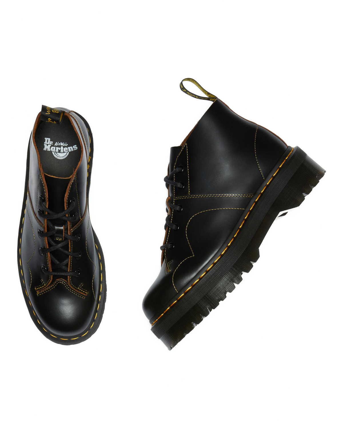 Church Platform Monkey Boots in Black