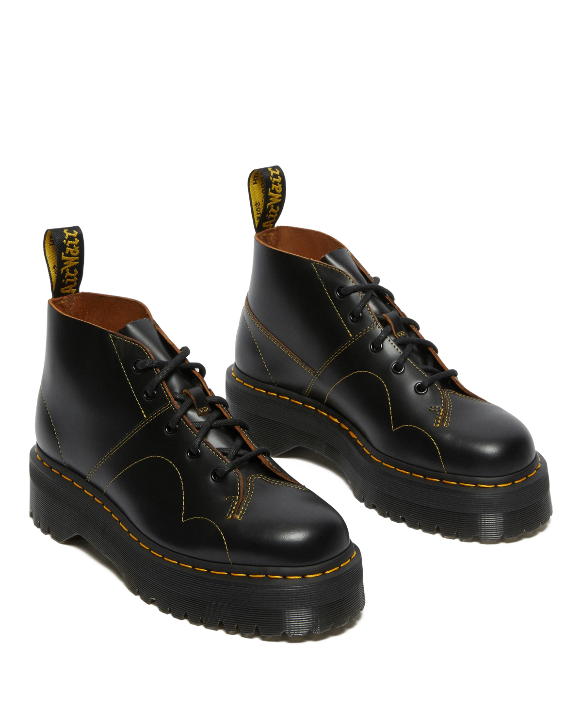 Church Platform Monkey Boots in Black