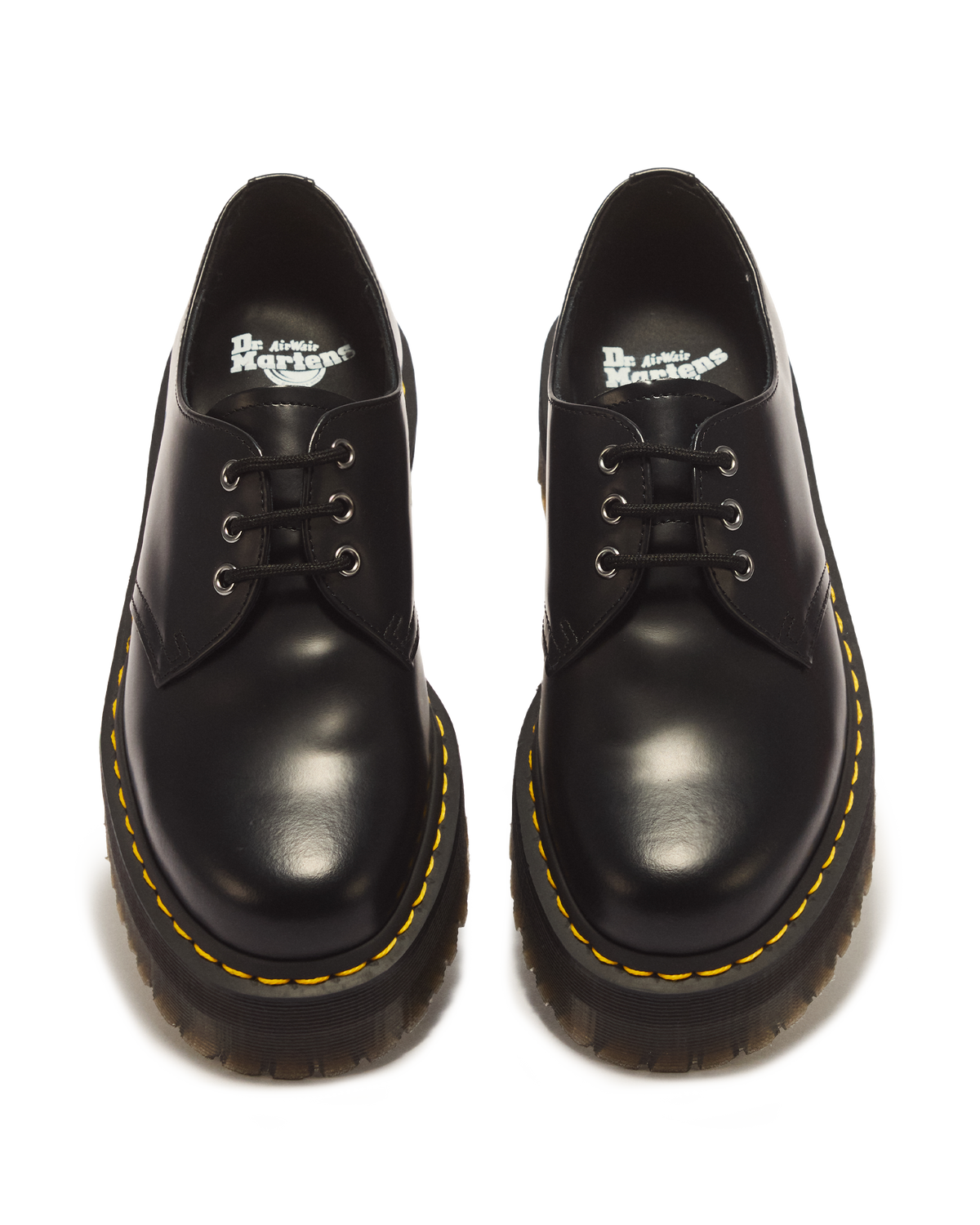 1461 Smooth Leather Platform Shoes in Black