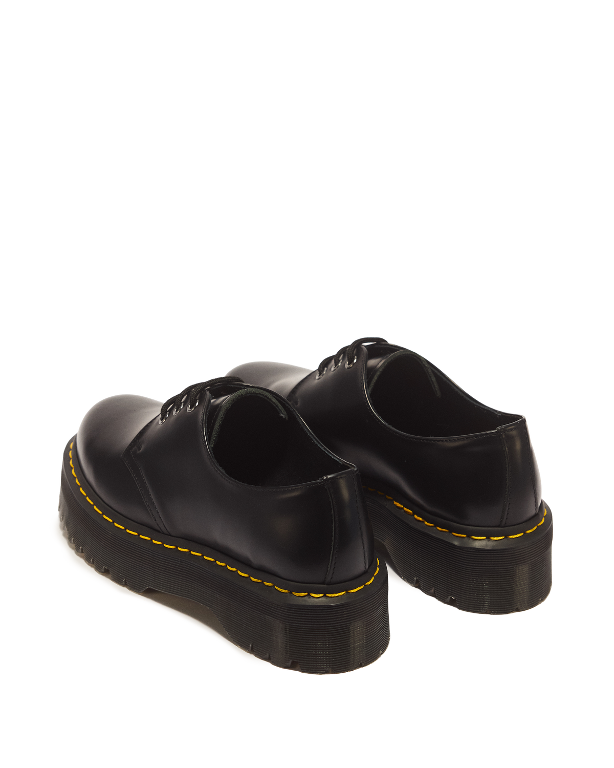 1461 Smooth Leather Platform Shoes in Black