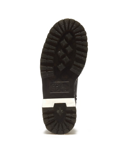 Jadon Boot Leather Faux Fur Lined Platforms in Black