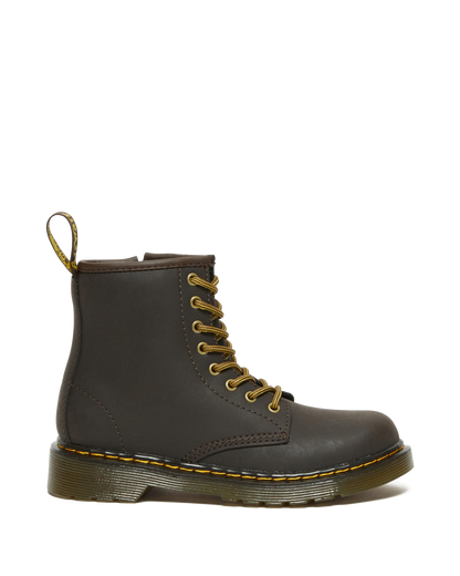 Junior 1460 Wildhorse Leather Lace Up Boots in Dark Brown