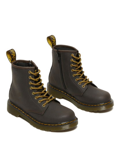 Junior 1460 Wildhorse Leather Lace Up Boots in Dark Brown