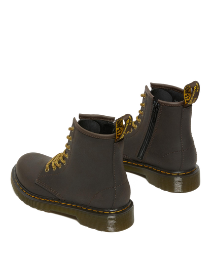 Junior 1460 Wildhorse Leather Lace Up Boots in Dark Brown