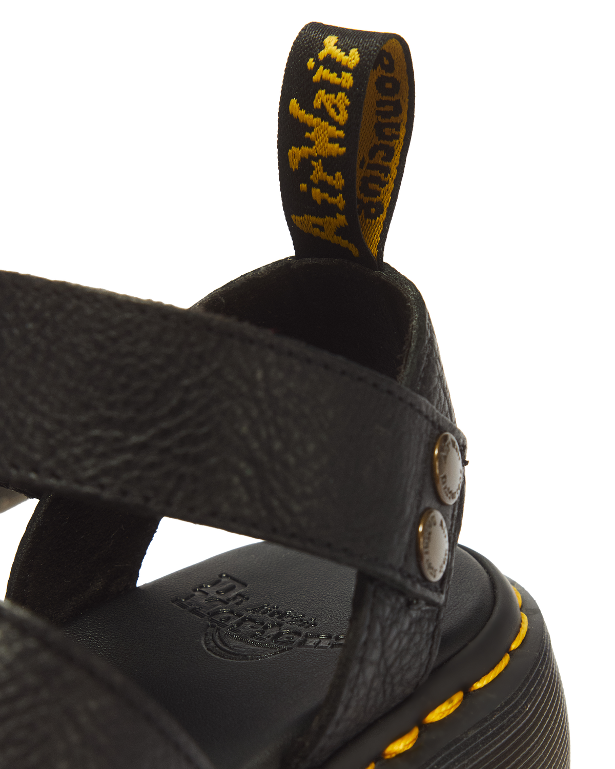 Gryphon Pisa Leather Platform Sandals in Black