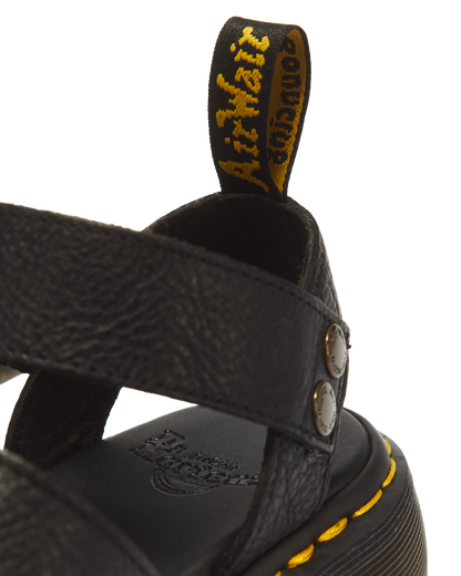 Gryphon Pisa Leather Platform Sandals in Black