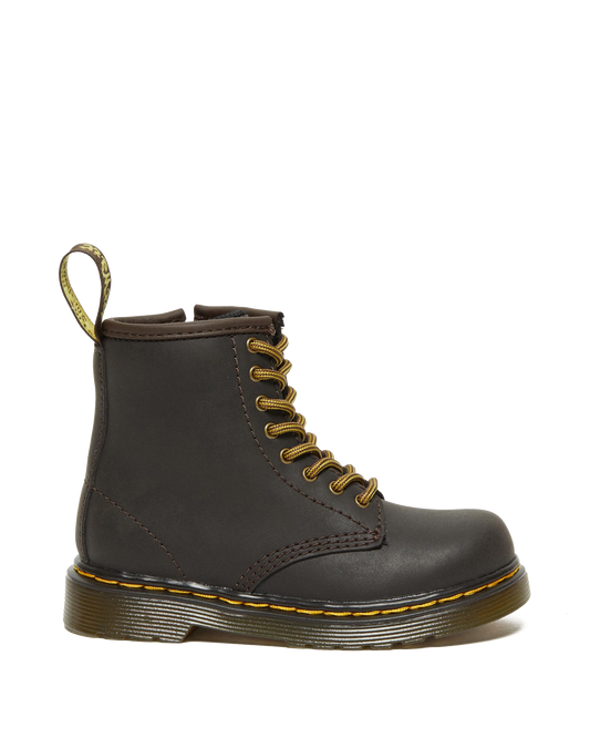 Toddler 1460 Wildhorse Leather Lace Up Boots in Dark Brown