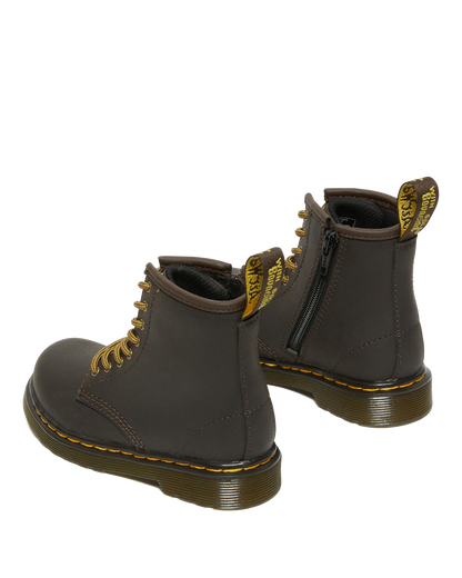 Toddler 1460 Wildhorse Leather Lace Up Boots in Dark Brown