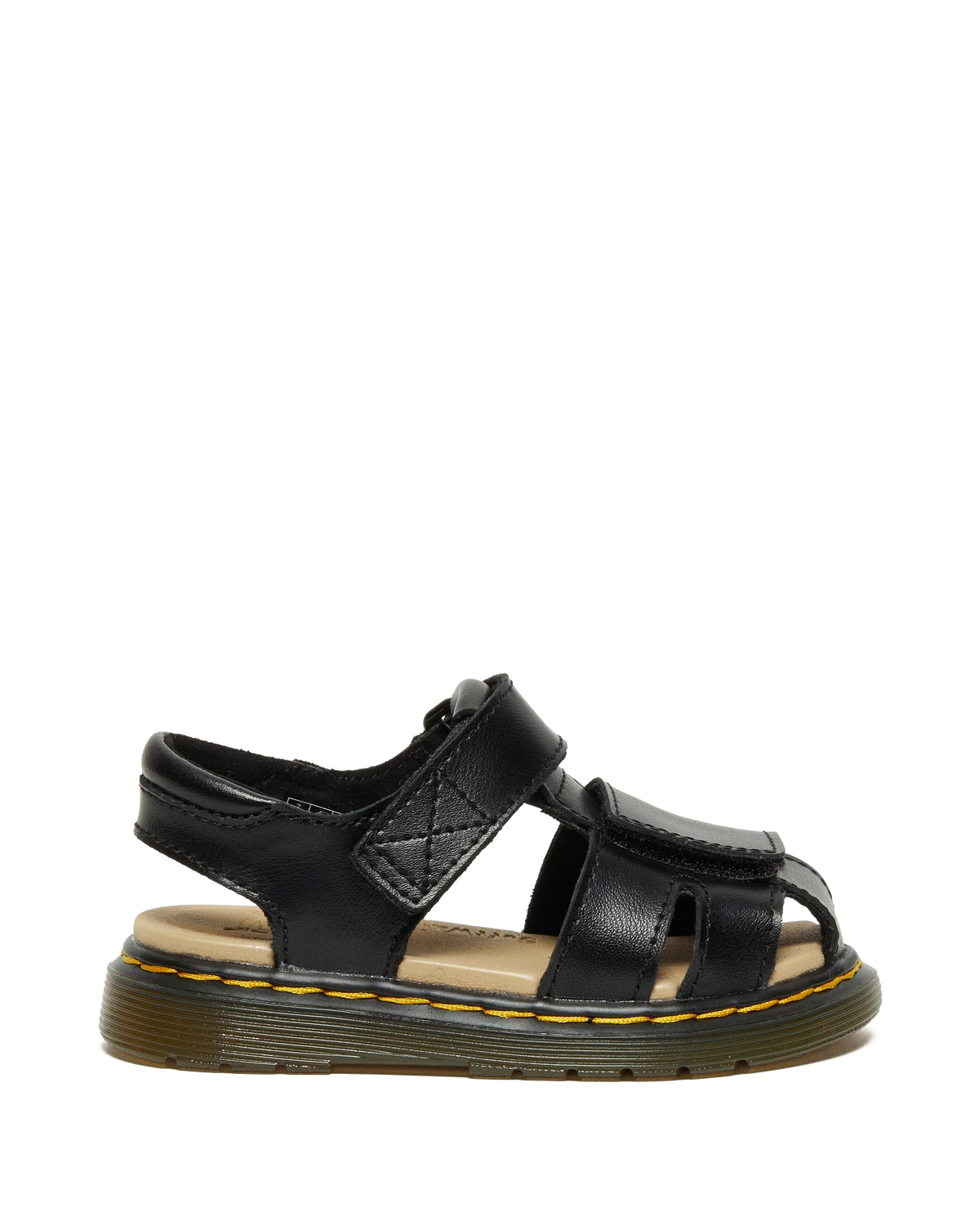 Toddler Moby II Leather Velcro Sandals in Black