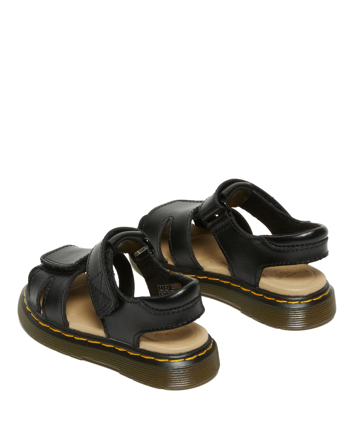 Toddler Moby II Leather Velcro Sandals in Black