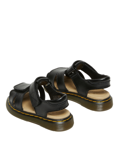 Toddler Moby II Leather Velcro Sandals in Black