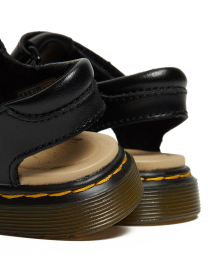 Toddler Moby II Leather Velcro Sandals in Black
