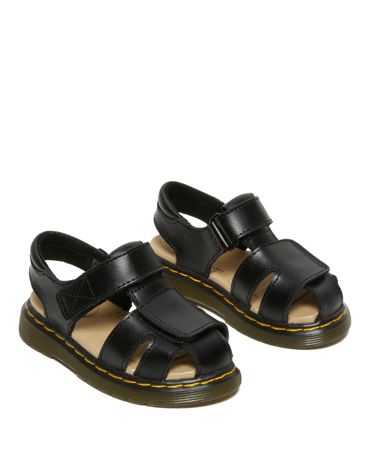 Toddler Moby II Leather Velcro Sandals in Black