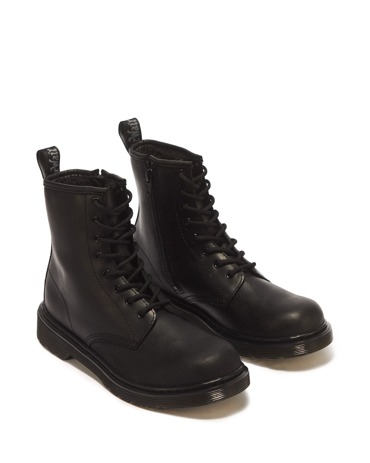 Junior 1460 Faux Fur Lined Boots in Black