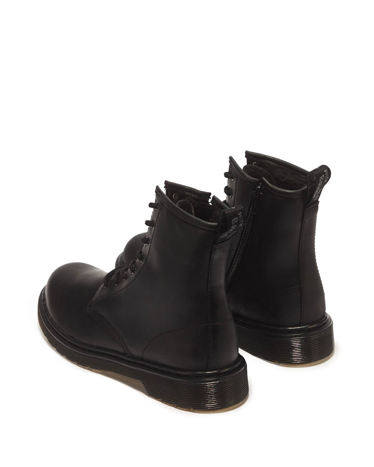 Junior 1460 Faux Fur Lined Boots in Black